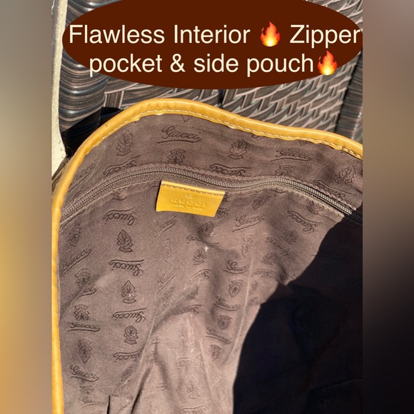 GUCCI Sherry Line Shoulder Tote Bag Canvas Leather Brown GG Pattern15”x 9”x 6”🎁 - Picture 14 of 17